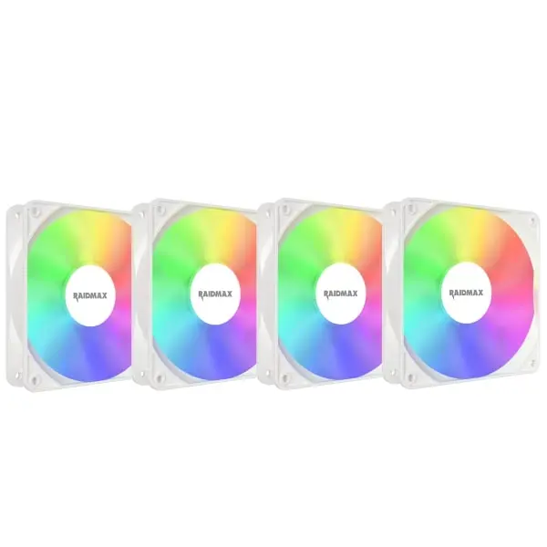 PACK FAN RAIDMAX X-AIR NV-X120FWDC4 WHITE ARGB